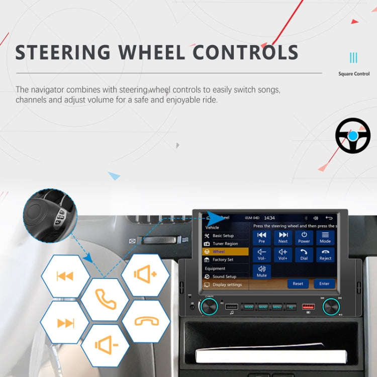 6.2 Inch MP5 Player Single Butt Universal Wired CarPlay Car Monitor, Model: Standard+4 Light Camera