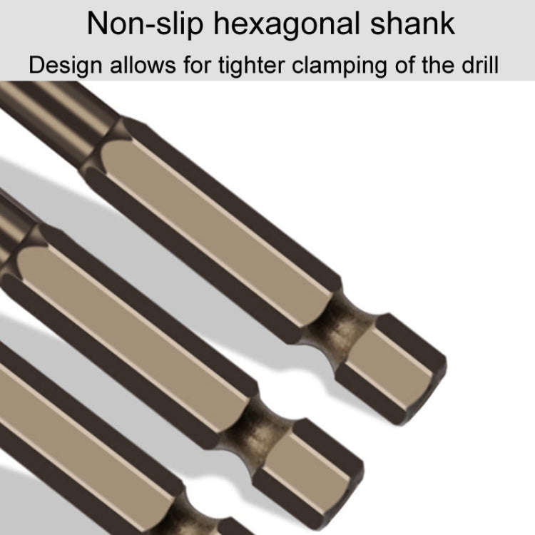 3mm Hexagonal Shank Spiral Flute Cross Alloy Drill Bits Glass Tile Four Edge Drivers
