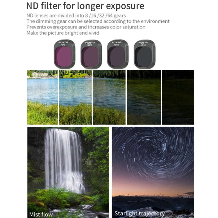 For DJI Mini 4 Pro RCSTQ Filter HD Protective Mirror Drone Accessories, Style: ND-PL8