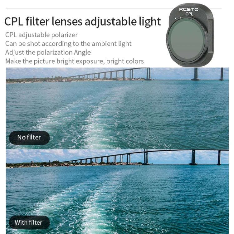 For DJI Mini 4 Pro RCSTQ Filter HD Protective Mirror Drone Accessories, Style: ND-PL8+ND-PL16+ND-...