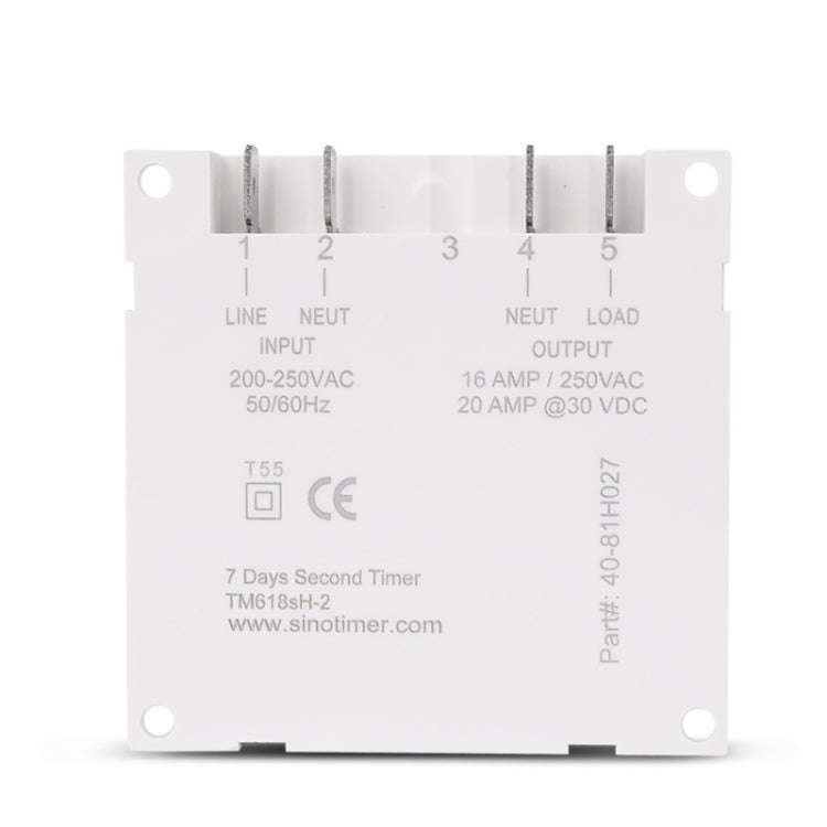 SINOTIMER TM618SH  1 Second Interval Digital LCD Timer Switch Programmable Time Relay 110V
