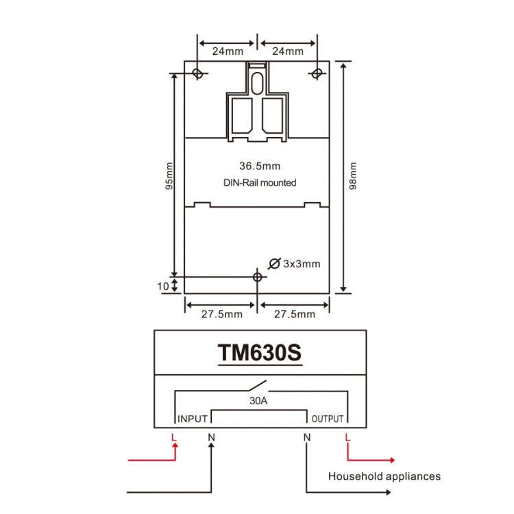 SINOTIMER TM630S-4 12V 30A Timer Switch 1 Second Interval Weekly Programmable Time Relay
