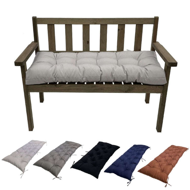 120x50x8cm Outdoor Bench Waterproof Sunscreen Thickened Soft Cushion(Deep Coffee)