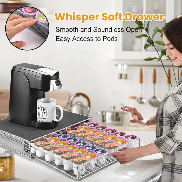 For K-CUP / Dolce Gusto OASISWJ 36pcs Coffee Capsules Organizer Coffee Machine Base(Gray)