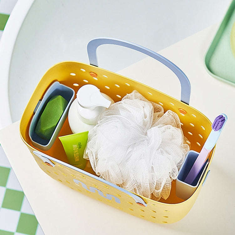 Dopamine Portable Bathroom Storage Basket Household Drainable Vegetable Basket, Color: With 2 x I...