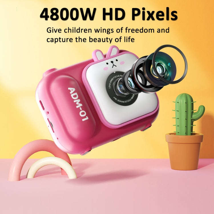 2.4 Inch IPS Screen 48MP Dual Lens Kids Digital Camera Mini Video Camera With 64G TF Card Blue Fox