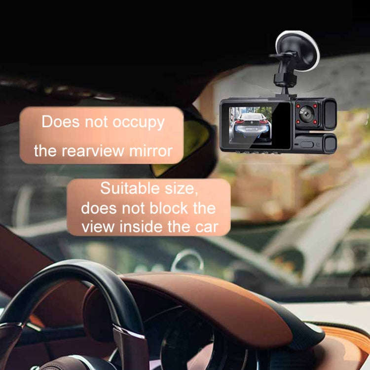 3 Lens HD 1080P Infrared Night Vision WIFI Mobile Phone Playback Driving Recorder