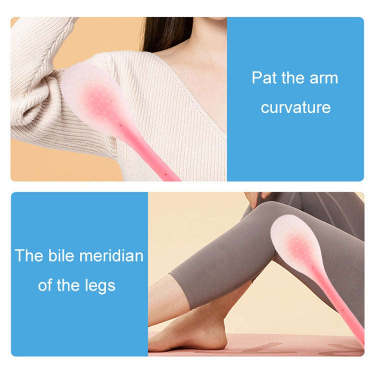 Meridian Points Gua Sha Patting Board Silicone Palm Massage Whacker, Style: Green 38cm