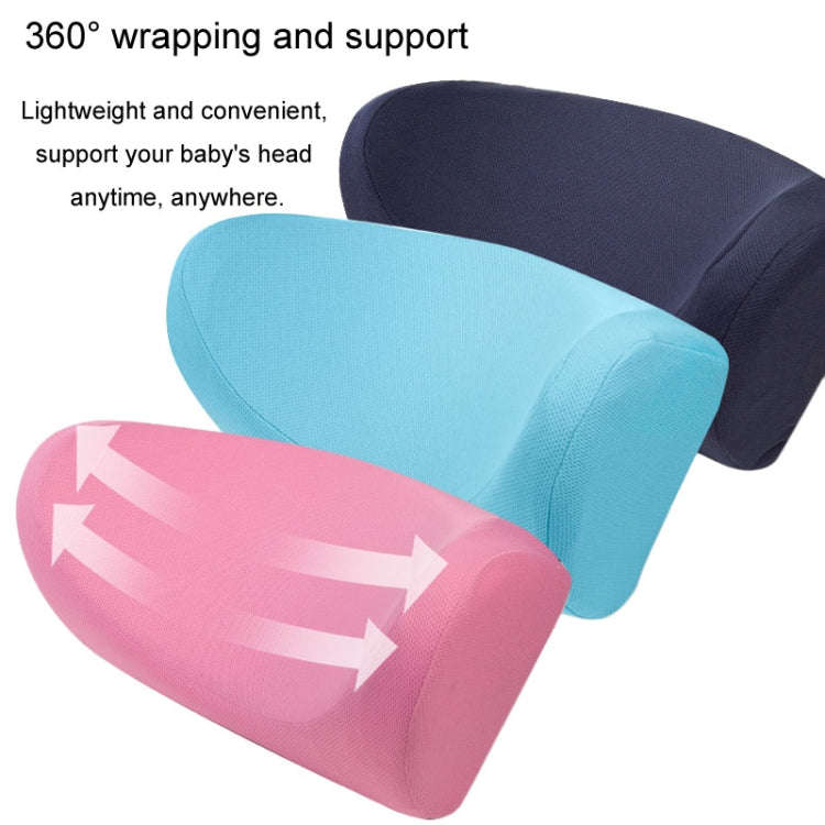 Car U-shaped Neck Pillow Soft Headrest Children Car Seat Side Sleeping Pillow(Pink)