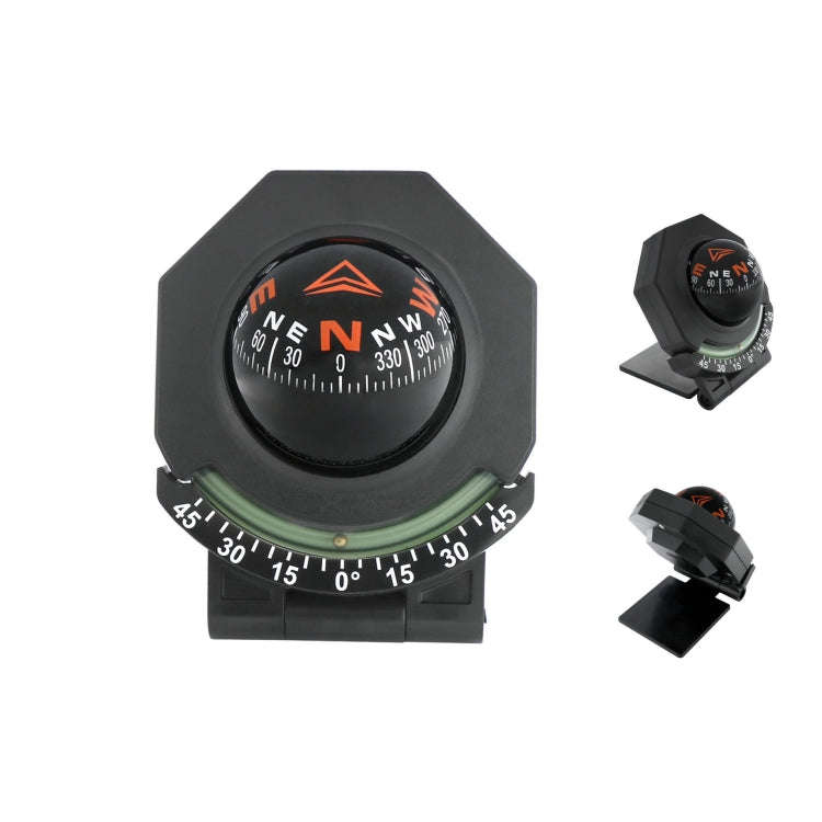 2 In 1 Car Compass With Slope Gauge Foldable High Precision Guide Ball(English Version)