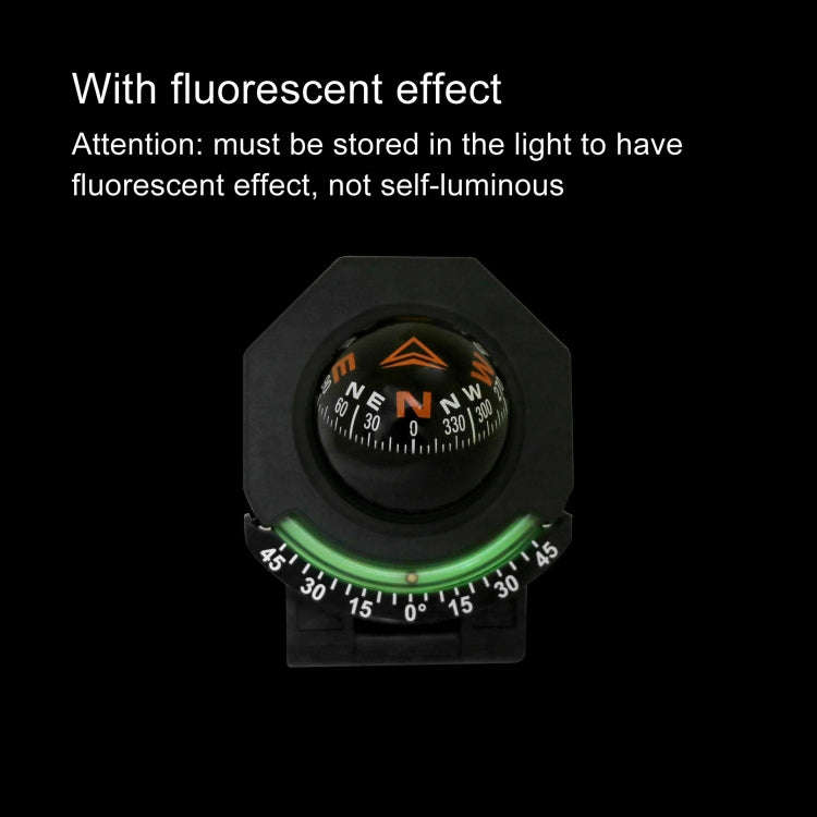 2 In 1 Car Compass With Slope Gauge Foldable High Precision Guide Ball(English Version)