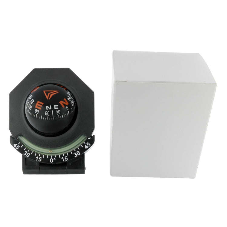 2 In 1 Car Compass With Slope Gauge Foldable High Precision Guide Ball(English Version)