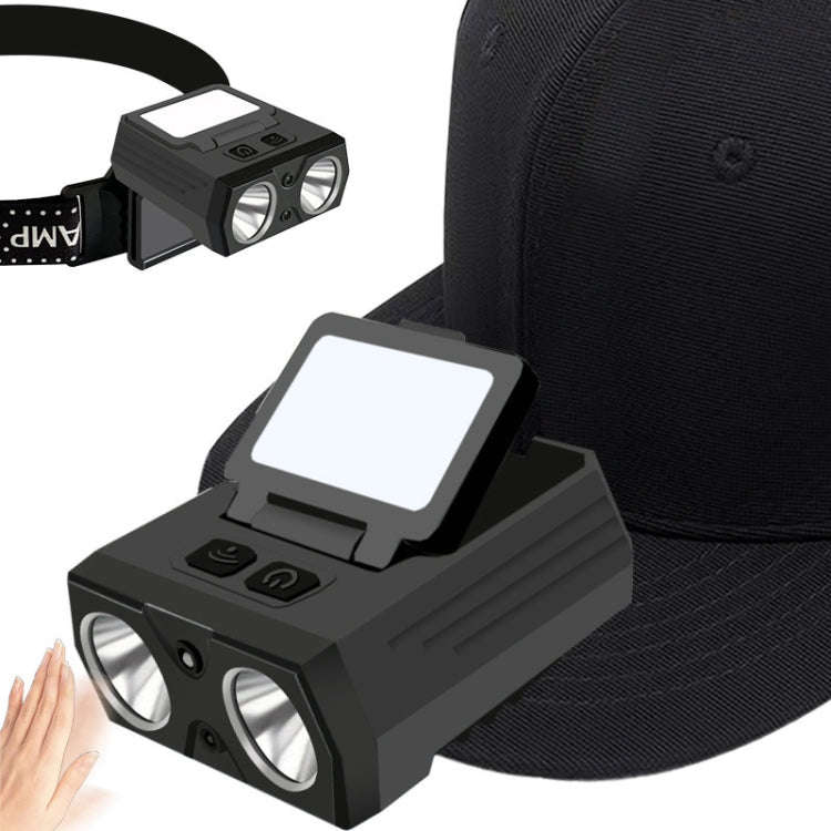 Clip Cap USB Charging Outdoor Induction LED Headlight, Style: Three-use B Type