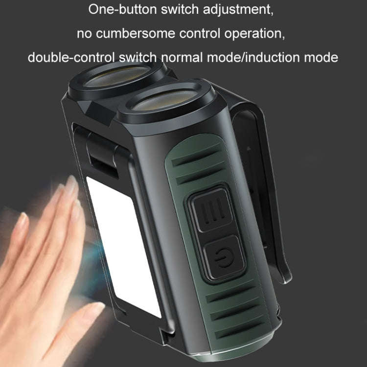 Clip Cap USB Charging Outdoor Induction LED Headlight, Style: Dual-use A Type