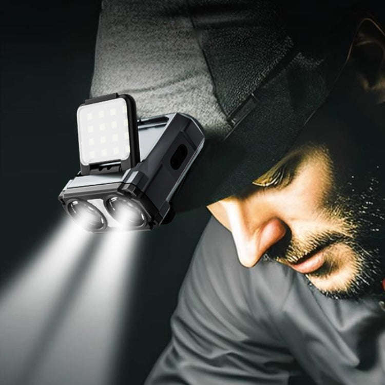 Clip Cap USB Charging Outdoor Induction LED Headlight, Style: Three-use B Type