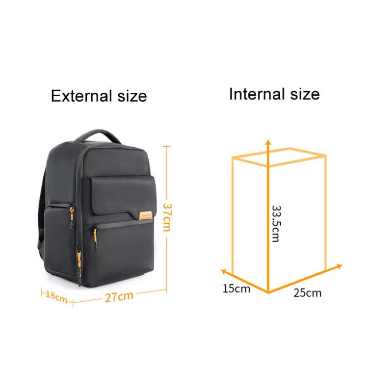 Cwatcun D93 Casual Camera Bag Waterproof Photography Bag(3.0 Small Black)