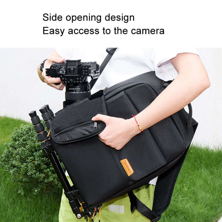 Cwatcun D93 Casual Camera Bag Waterproof Photography Bag(3.0 Small Black)