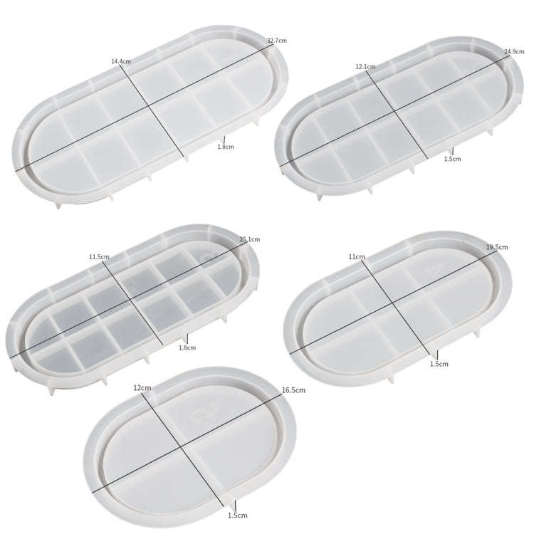 DIY Epoxy Oval Tray Dish Mold Silicone Mold for Flower Pot Base, Spec: 004