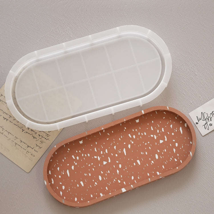 DIY Epoxy Oval Tray Dish Mold Silicone Mold for Flower Pot Base, Spec: 002