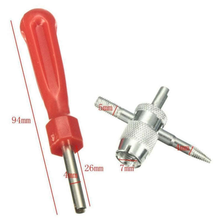 3pcs /Set Tire Valve Installation Repair Removal Wrench Tools(Green)