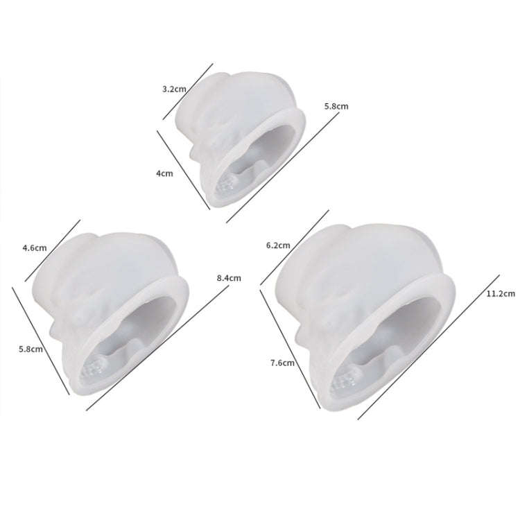 DIY Epoxy Candle Skull Keychain Pendant Silicone Mold Halloween Ornaments Mold, Spec: M
