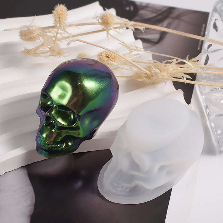 DIY Epoxy Candle Skull Keychain Pendant Silicone Mold Halloween Ornaments Mold, Spec: M