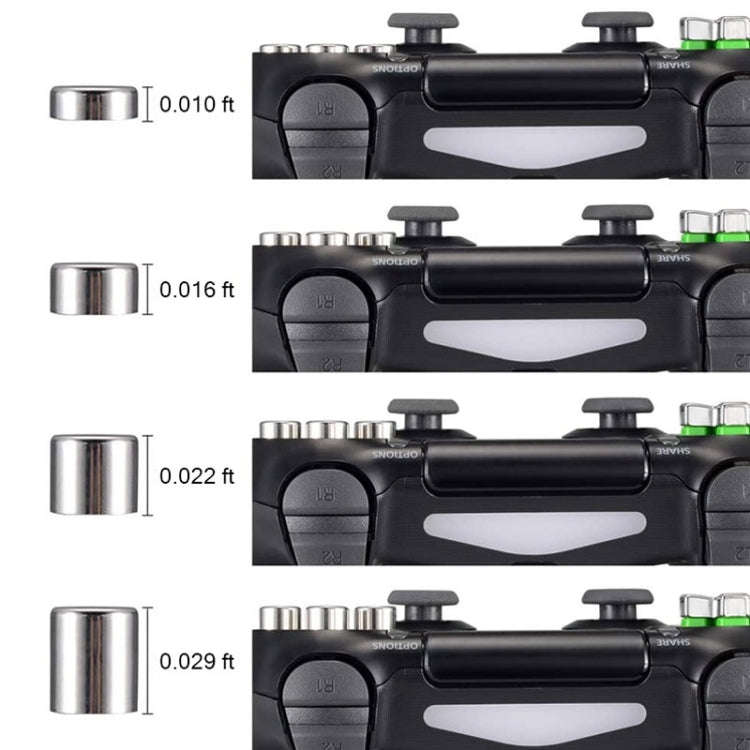 For PS4 32pcs /Set Gamepad Metal Buttons Mushroom Head Magnetic Base Cross Keys Accessory Set