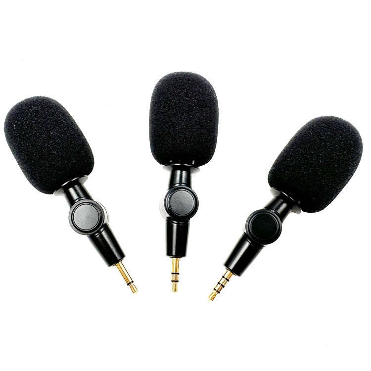 Mobile Phone Live Broadcast Microphone, Style: Pro 3.5 Straight Head 3-section Plug (Sponge Cover)