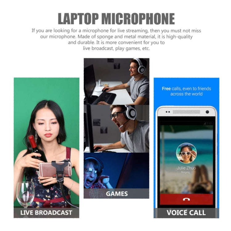 Mobile Phone Live Broadcast Microphone, Style: Pro 3.5 Straight Head 4-section Plug (Sponge Cover)