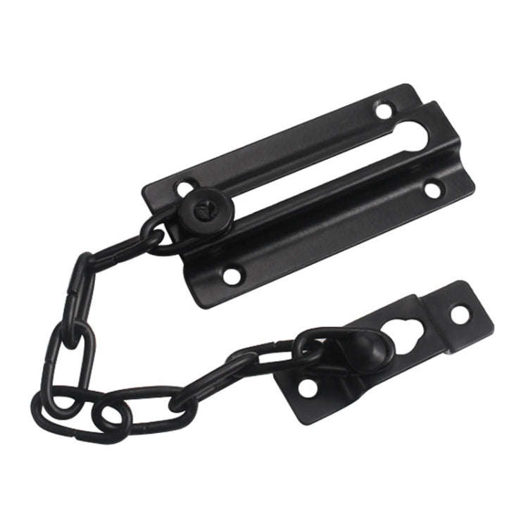 Security Door Chain Anti-theft Home Door Bolt Latch Window Chain Lock, Style: Square Black
