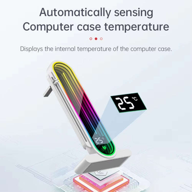 COOLMOON GH3 Pro Computer ARGB Vertical Adjustable Lens Graphics Card Holder, Style: Temperature ...