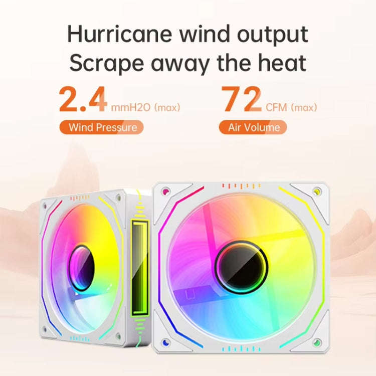 COOLMOON Glacier360 Computer Host Integrated ARGB CPU Water Cooler, Color: White