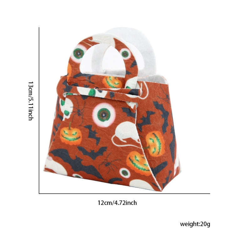 2pcs /Pack DIY Halloween Candy Bag Children Dress-Up Felt Gift Bag(Spider Web Skeleton Pumpkin)