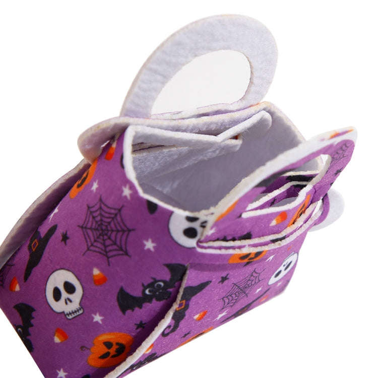 2pcs /Pack DIY Halloween Candy Bag Children Dress-Up Felt Gift Bag(Spider Web Skeleton Pumpkin)