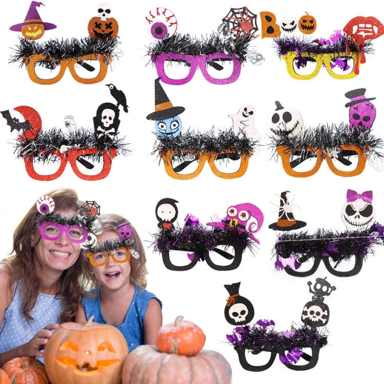 Halloween Party Decoration Glasses Masquerade Costume Props Pumpkin Witch Hat Skull