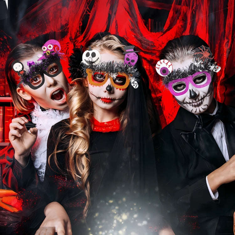 Halloween Party Decoration Glasses Masquerade Costume Props Pumpkin Witch Hat Skull