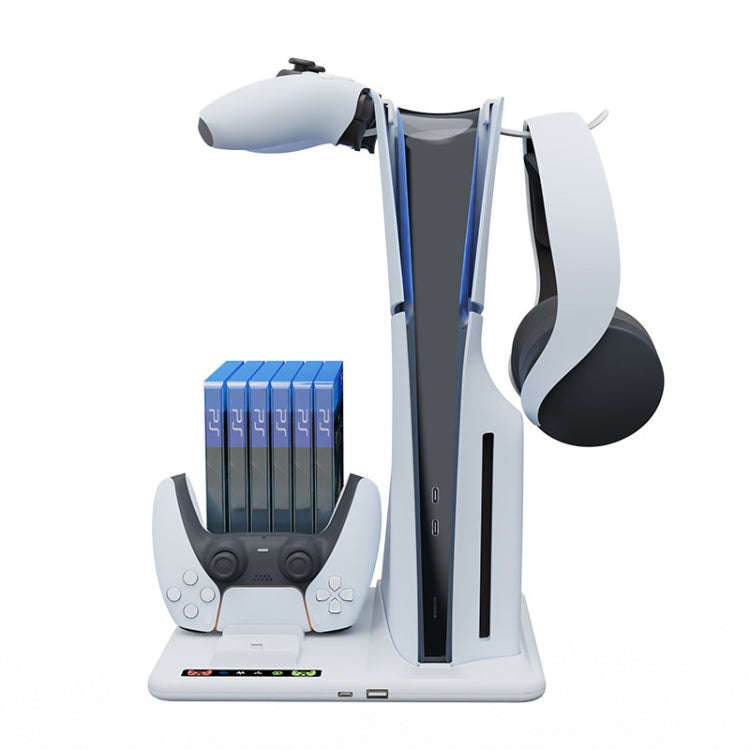 For PS5 Slim iplay Multifunctional Cooling Stand with Dual Controller Charging Station Headset Ho...