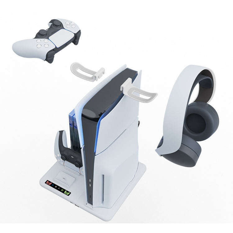 For PS5 Slim iplay Multifunctional Cooling Stand with Dual Controller Charging Station Headset Ho...