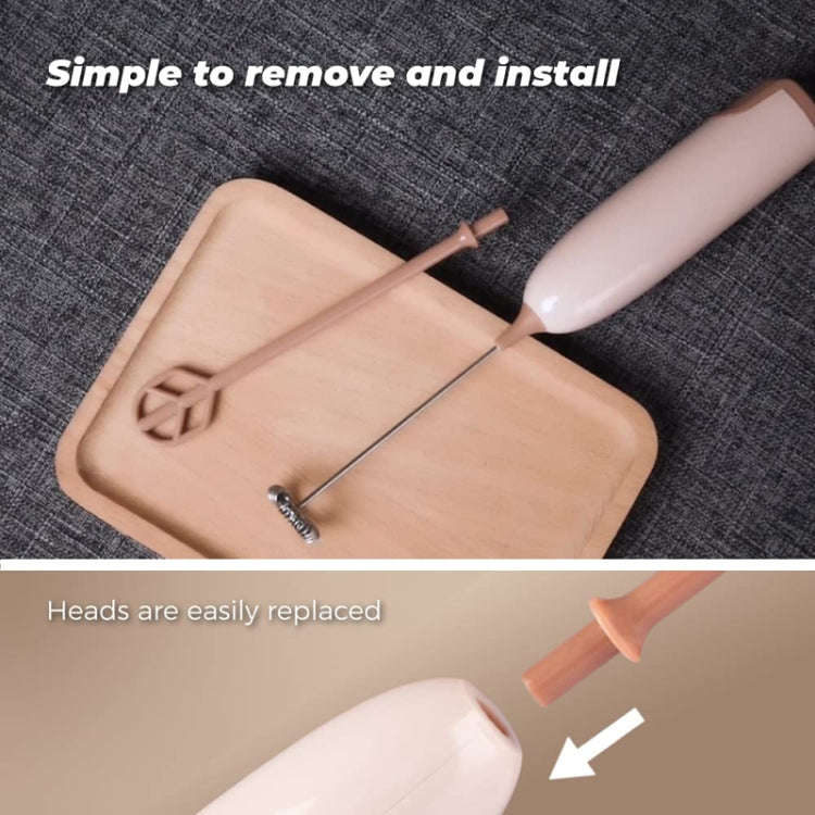 Handheld Electrical Milk Powder Mixer Children Complementary Food Making Stirring Stick(Brown)