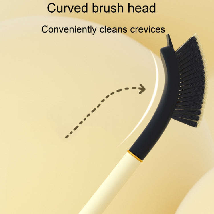 Kitchen 3 In 1 Long Handle Crevice Brush Household Bathroom Cleaning Brush(Milk White)