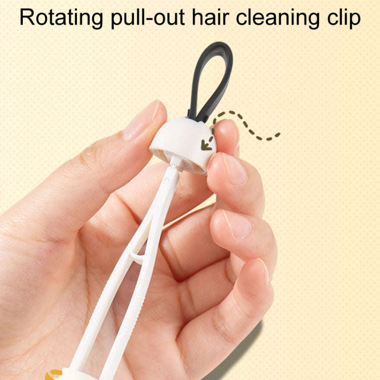 Kitchen 3 In 1 Long Handle Crevice Brush Household Bathroom Cleaning Brush(Milk White)