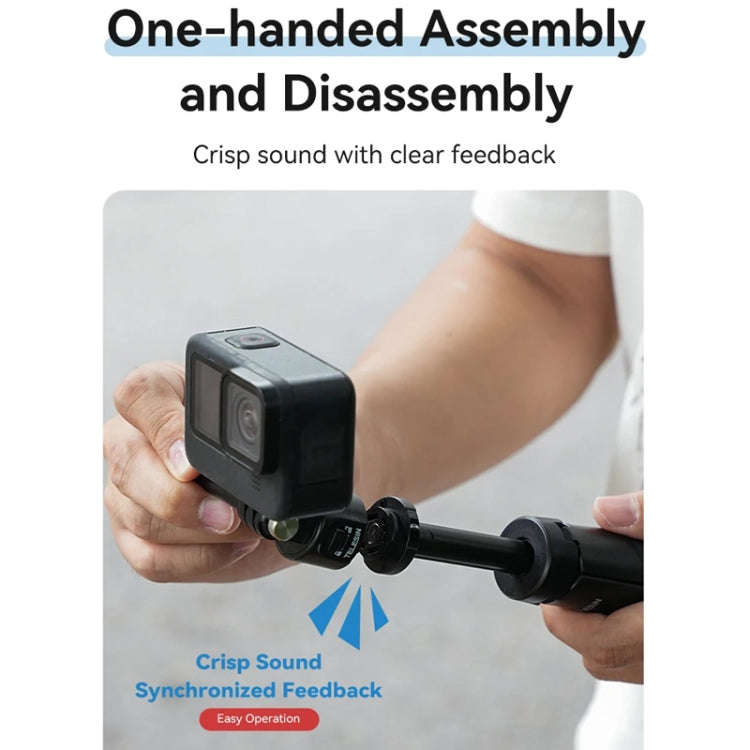 TELESIN Mini Selfie Stick Quick Release Tripod 15-40cm Adjustable Bracket For Sports Camera