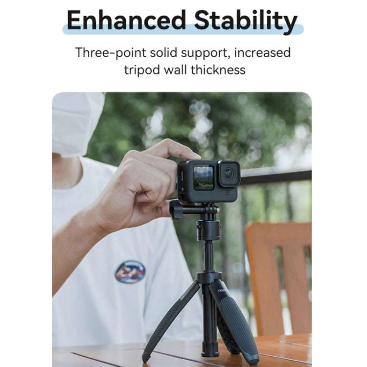 TELESIN Mini Selfie Stick Quick Release Tripod 15-40cm for DJI, Insta360, GoPro and Other Action ...