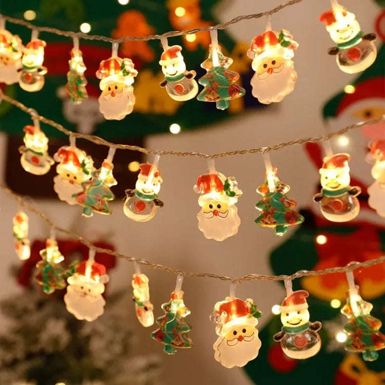 LED Christmas Lights String Christmas Tree Decoration Lamps Holiday Scene Decor, Length: 1.5m 10 ...