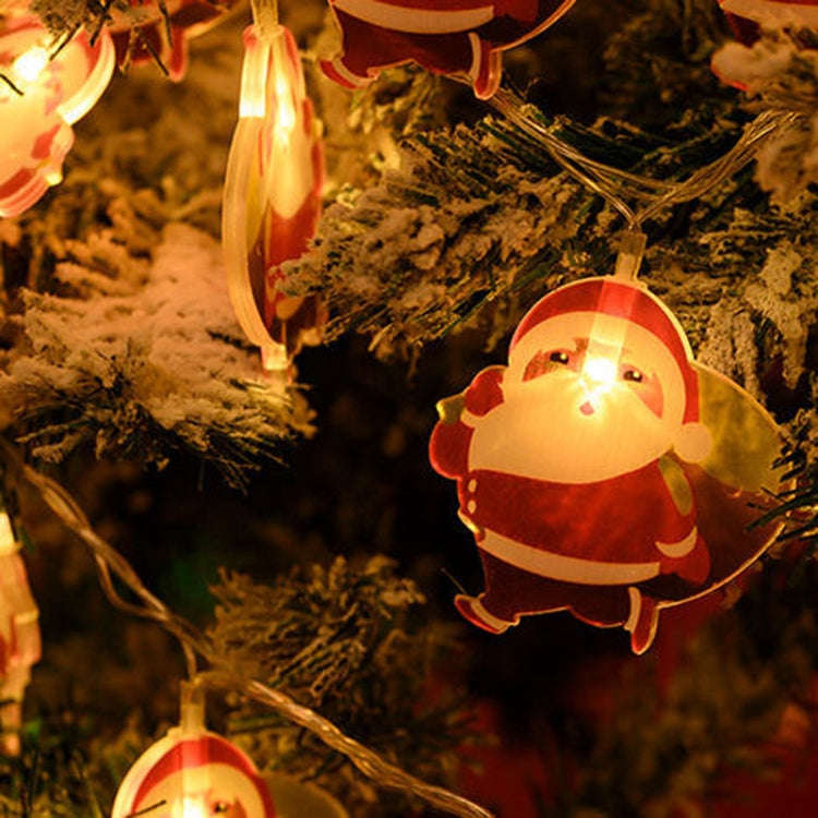 LED Christmas Lights String Christmas Tree Decoration Lamps Holiday Scene Decor, Length: 1.5m 10 ...