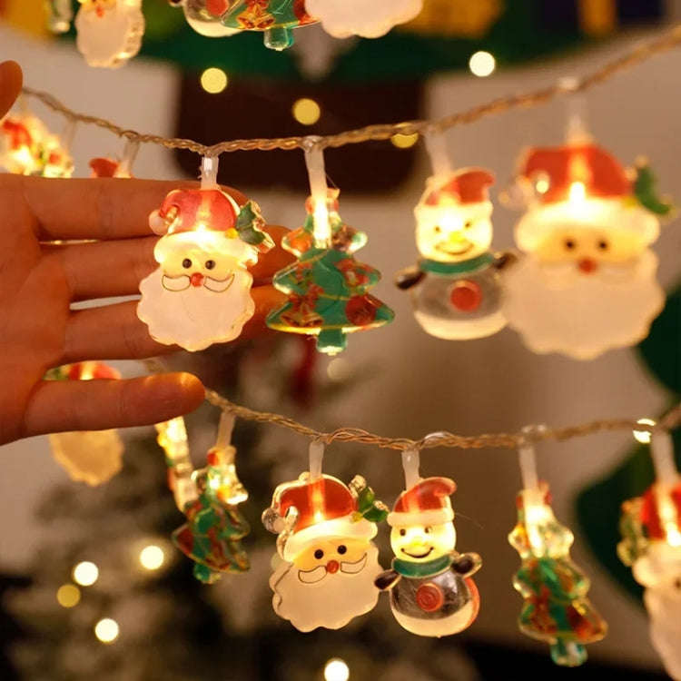 LED Christmas Lights String Christmas Tree Decoration Lamps Holiday Scene Decor, Length: 1.5m 10 ...