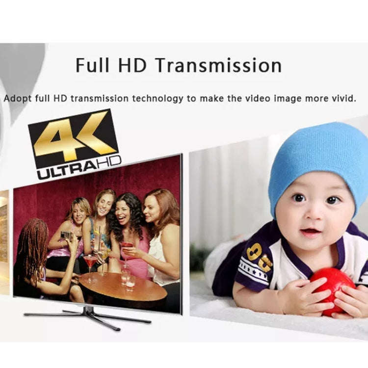 HDMI To RJ45 Single Ethernet Cable 100m Extender 4K HD Cable Signal Amplifier EU Plug(Silver)