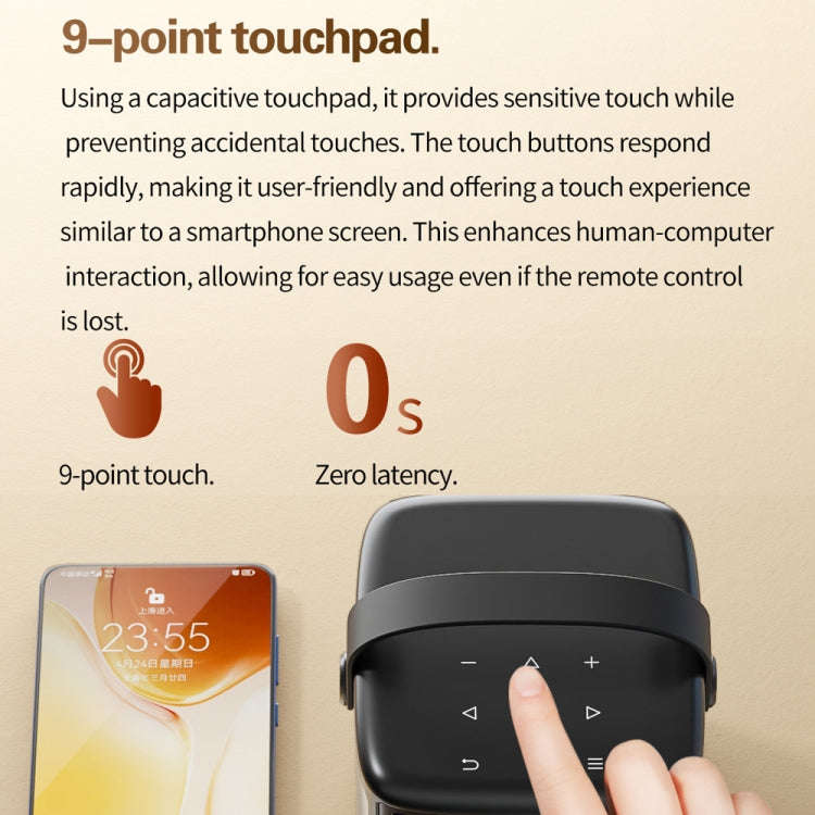 TOUMEI S8 1080P/4K DLP Android 11.OS Wifi 3D Wireless Projector UK Plug
