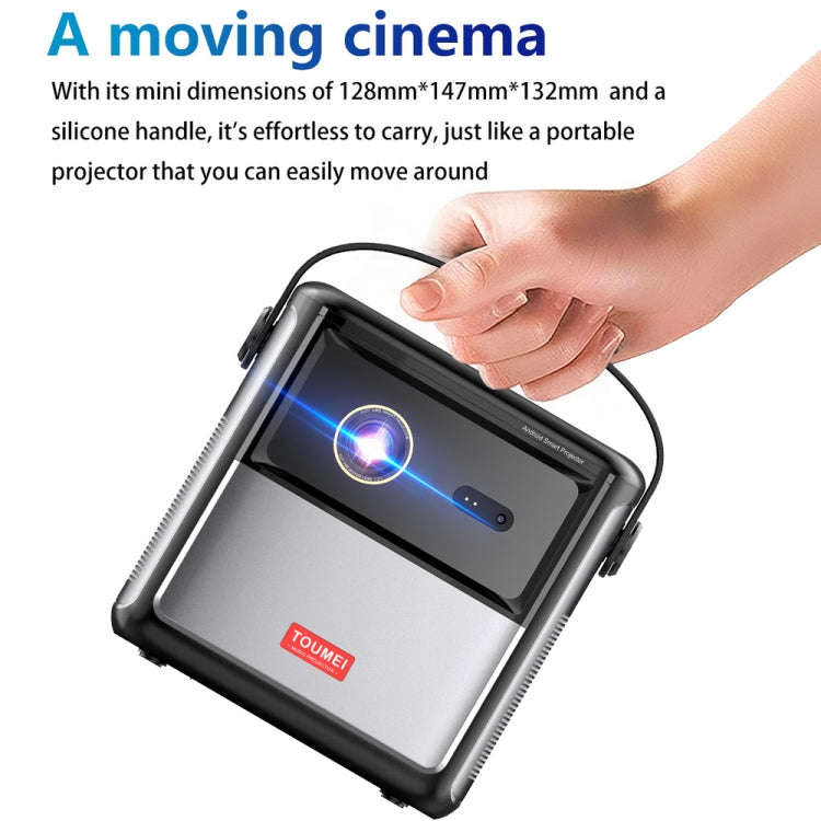 TOUMEI S8 1080P/4K DLP Android 11.OS Wifi 3D Wireless Projector UK Plug