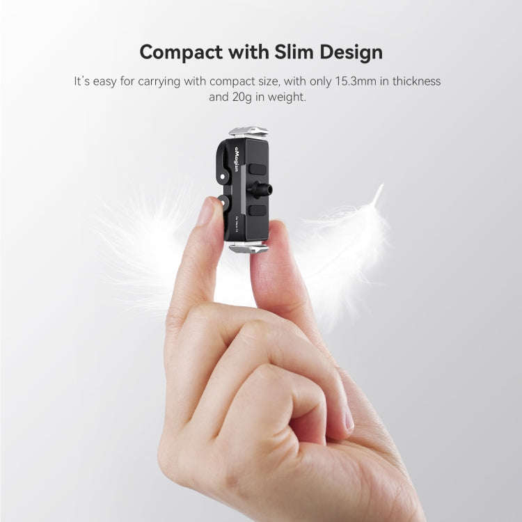 For GoPro HERO13 Black aMagisn Metal Magnetic Quick Release Base Dual Interface Adapter